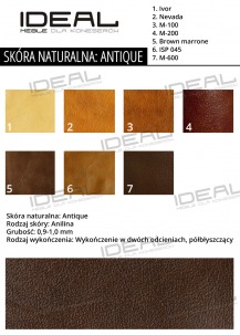 probnik skóry naturalnej Antique