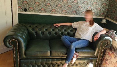 Sofa Chesterfield Original Classic Plus skórzana rozkładana 3 os.