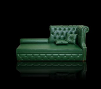 Leżanka chesterfield rozkładana Marady skóra 4 os.