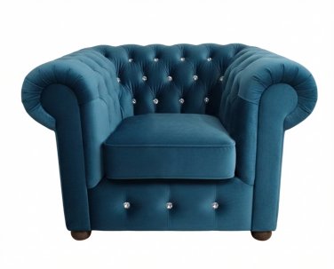 Fotel Chesterfield March z kryształkami 