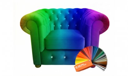 Fotel Chesterfield March z kryształkami 