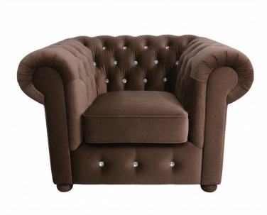 Fotel Chesterfield March z kryształkami 