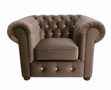 Fotel Chesterfield March z kryształkami 