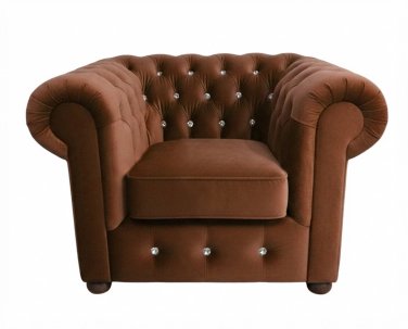 Fotel Chesterfield March z kryształkami 