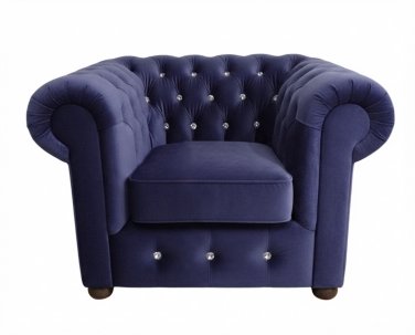 Fotel Chesterfield March z kryształkami 