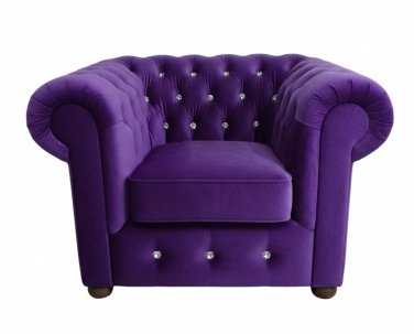 Fotel Chesterfield March z kryształkami 