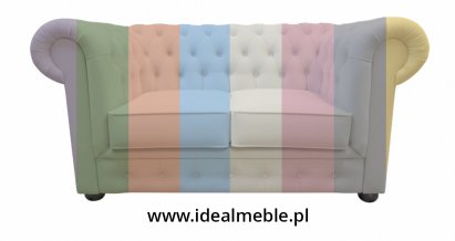 Sofa Chesterfield March z kryształkami 2 os.