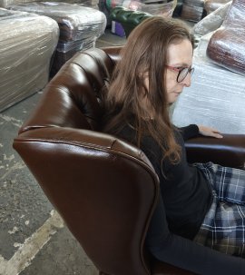 Fotel rozkładany Chesterfield z funkcją relaks Duke