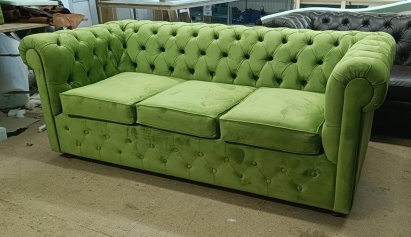 Sofa rozkładana chesterfield Normal z funkcją spania codziennego 3 os.