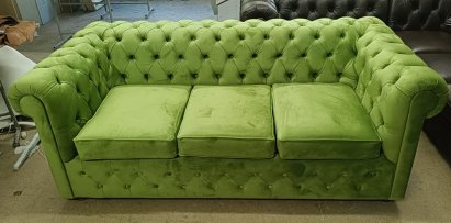 Sofa rozkładana chesterfield Normal z funkcją spania codziennego 3 os.