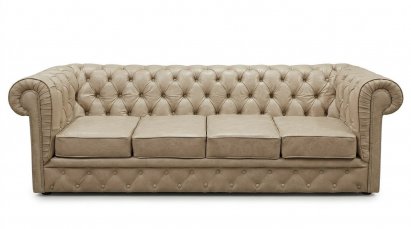 Sofa Chesterfield Normal w skórze 4 os.