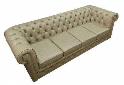 Sofa Chesterfield Normal w skórze 4 os.