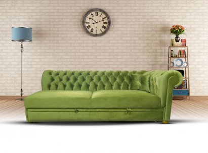 Sofa Chesterfield Normal Relax bez boku z funkcją spania 4 os.