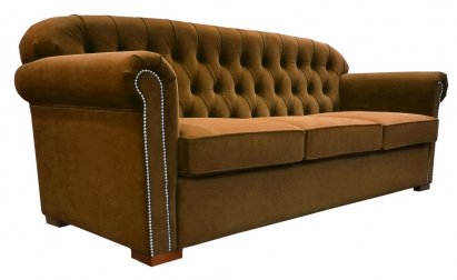 Sofa rozkładana Chesterfield Manchester z funkcją spania 4 os.