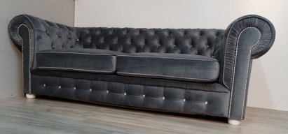 Sofa Chesterfield March z kryształkami 3os.