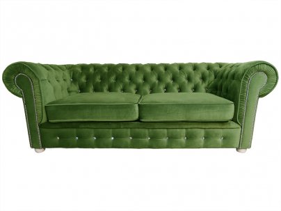 Sofa Chesterfield March z kryształkami 3os.