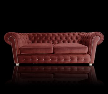 Sofa Chesterfield March z kryształkami 3os.