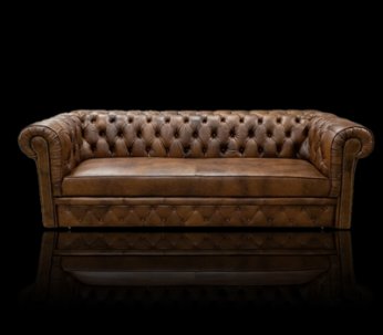 Sofa Chesterfield Normal skórzana z funkcją spania 4 os.