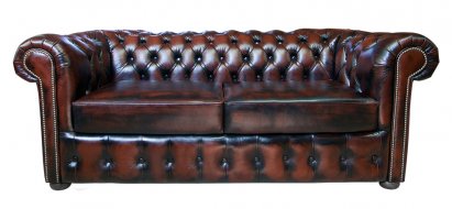 Sofa Chesterfield Vintage Classic skóra 3 os.