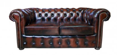 Sofa Chesterfield Vintage Classic skórzana 2 os.