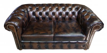 Sofa Chesterfield Vintage Classic skórzana 2 os.