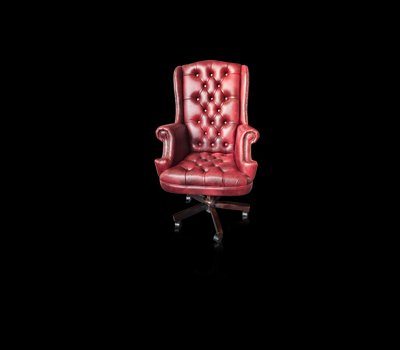 Fotel biurowy Chesterfield Edward w skórze