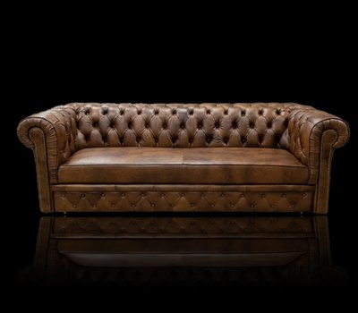 Sofa Chesterfield Normal skórzana z funkcją spania 4 os.