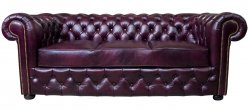 Sofa Chesterfield Normal w skórze 3 os. 210 cm