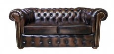 Sofa Chesterfield Vintage Classic skóra 2 os. 160 cm